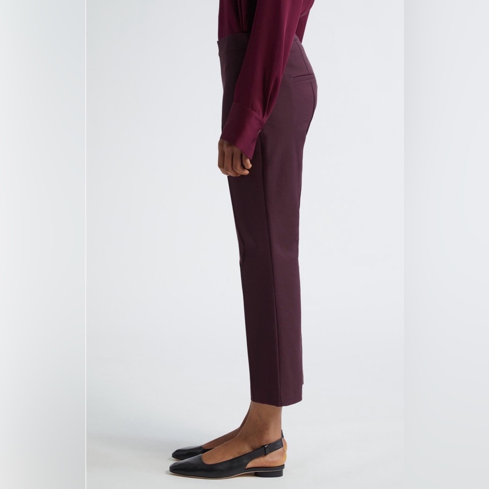 Vince Dahlia Wine Pintuck Cropped Flare Pants – New With Tags NWT – 10